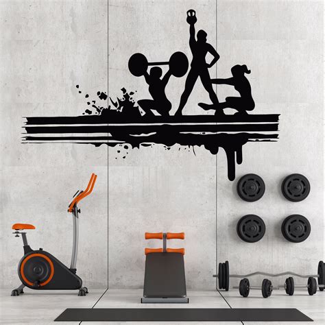 22 x 33 in Motivational Inspirational Gym Wall Decals - Workout Fitness ...