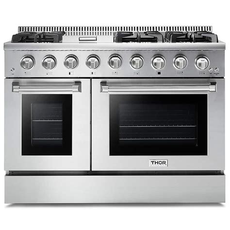 Thor Kitchen 6.7cu ft Freestanding Double Oven Convection Gas Range ...