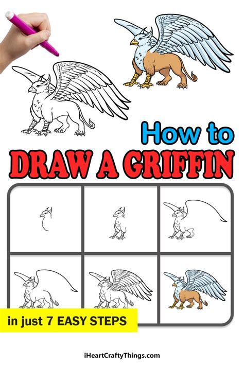 Griffin Drawing - How To Draw A Griffin Step By Step