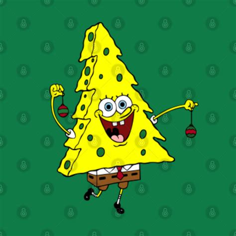 Spongebob Christmas Tree - Spongebob - T-Shirt | TeePublic