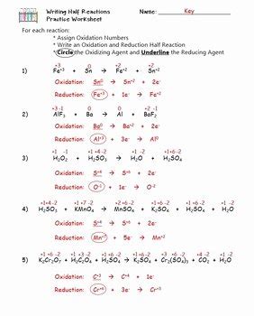 50 Oxidation Reduction Worksheet Answers