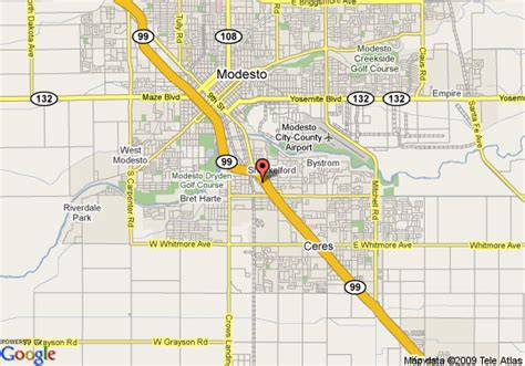 Modesto, California Map