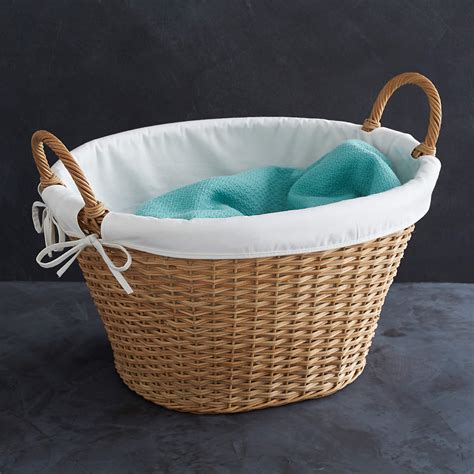 Wicker Laundry Basket with Liner + Reviews | Crate and Barrel