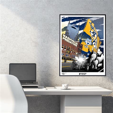 Phenom Gallery Nashville Predators Gnash Mascot 18" x 24" Deluxe Framed ...