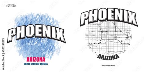 Phoenix, Arizona, two logo artworks Stock Vector | Adobe Stock