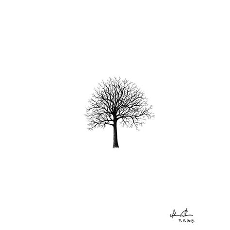 Line Drawing Tree Silhouette