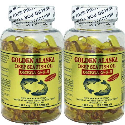 2 x Gold Vitamin Golden Alaska Deep Sea Fish Oil Omega-3-6-9 1000 mg 100 SG | eBay