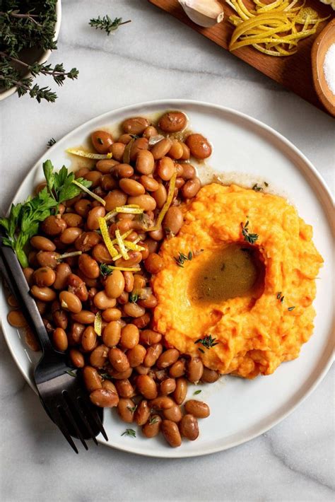 Braised Beans with Mixed Mashed Potatoes - #foodbyjonister