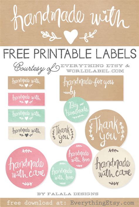 Free Printable Labels to Kick Up Your Packaging! {Handmade Collection} - EverythingEtsy.com