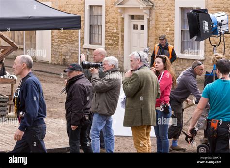 Corsham Wiltshire 6th May 2014 Filming the BBC drama Poldark on location in Corsham Wiltshire ...