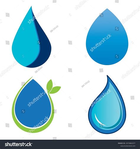 Water Drop Logo Vector Illustration Template Stock Vector (Royalty Free) 2373661577 | Shutterstock