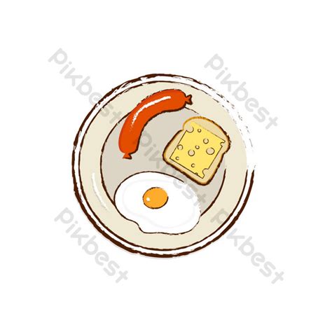 Original Drawing Cartoon Breakfast Is Commercially Available PNG Images ...