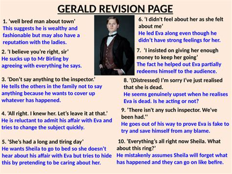 Gerald Croft An Inspector Calls | Teaching Resources