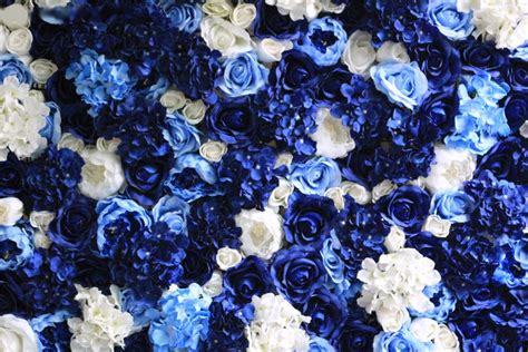 Royal Blue Flower Wall for Wedding Photography Backdrop | Etsy