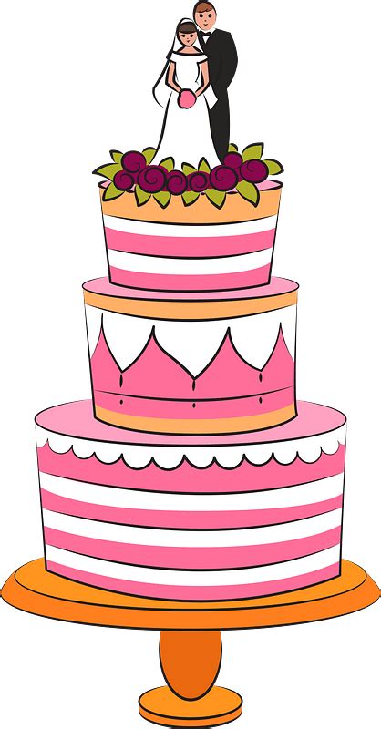 Free Wedding Cake Clipart Images