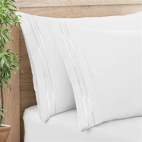 1800 Pillow Case Set Standard or King Ultra Soft Pillowcase Set of 2 ...