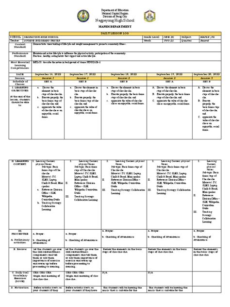 Daily Lesson LOG 2022 2023 | PDF | Learning | Behavior Modification