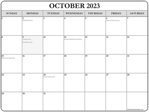 Printable October 2023 Calendar Free 2023 Best Awasome The Best ...