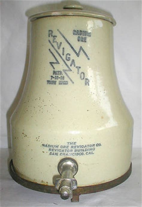 RARE RADIUM ORE REVIGATOR WATER CROCK 2 GALLON PATD. 7-16-1912 w/ Lid and Stand -- Antique Price ...