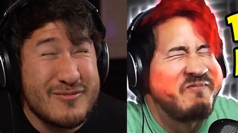 Markiplier face in try not to laugh om the left and the first laugh ...