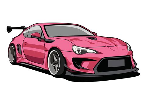 Toyota 86 wide body car illustration 19141523 Vector Art at Vecteezy