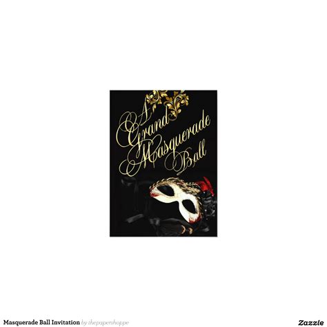 Masquerade Ball Invitation 5.5" X 7.5" Invitation Card | Zazzle