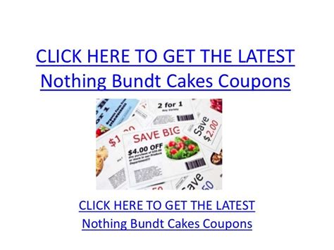 Nothing Bundt Cakes Coupons - Printable Nothing Bundt Cakes Coupons