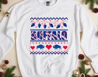 Buffalo Bills Christmas Sweater Billieve Crewneck Sweatshirt - Etsy