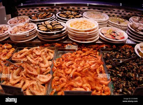 mercado san miguel madrid spain tapas food shrimp seafood percebes ...