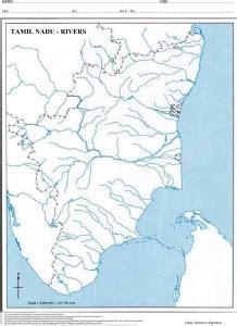 Tamil Nadu Rivers Outline Maps (100 Nos) | A4 Size - Multipurpose map ...