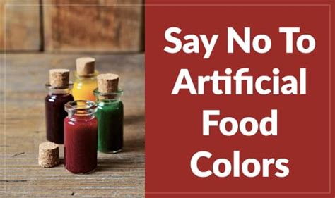 Say No To Artificial Food Colors - The Wellness Corner