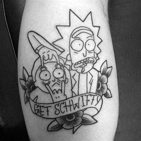 rick and morty tattoo outline - Linette Alger