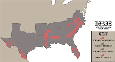 Dixie, and the second civil war. : r/imaginarymaps