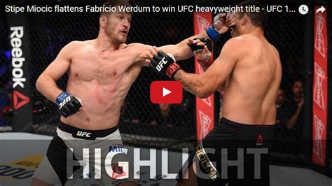 UFC 198 full video highlights: Stipe Miocic wins UFC heavyweight title with one-punch finish of ...