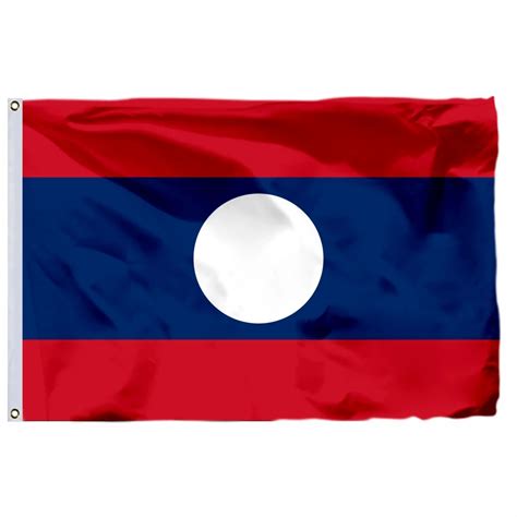 Bendera Laos 90X150Cm 3X5 Kaki 115G Republik Demokratik Rakyat Laos Vientiane|laos flag ...