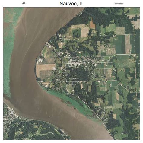 Aerial Photography Map of Nauvoo, IL Illinois