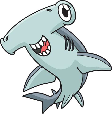 Hammerhead Shark Marine Animal Cartoon Clipart 17022674 Vector Art at Vecteezy