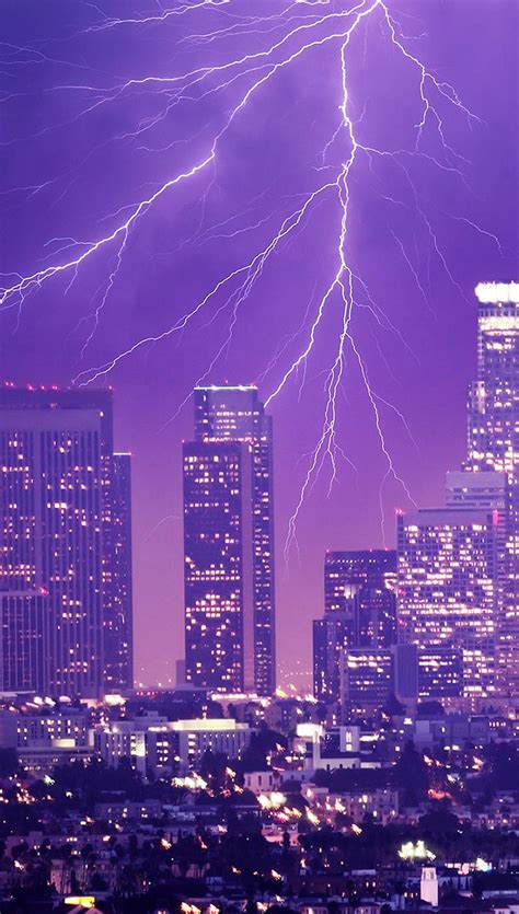 Lightning, city, dark, nature, night, purple, rain, storme, HD phone wallpaper | Peakpx