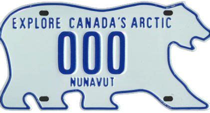 The Nunavut licence plate was originally created for the Northwest Territories in the 1970s and ...