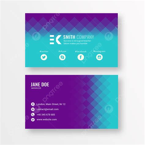 Modern Purple Business Card Template Download on Pngtree