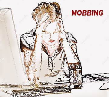 Poster mobbing, bullying stock illustration. Illustration of ...