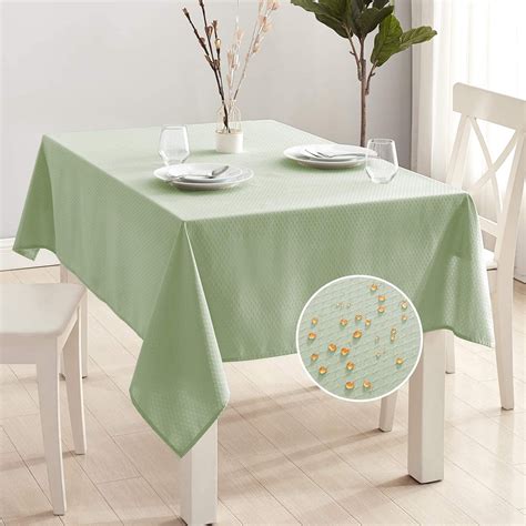 Eterish Rectangle Tablecloth, Sage Green Table Cloth in Washable ...