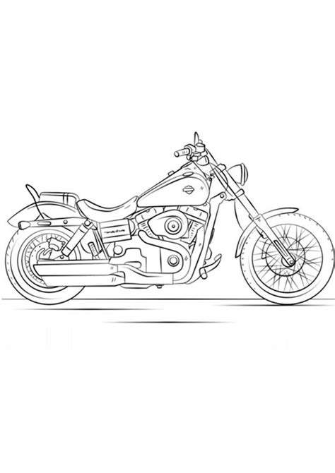 Harley Davidson Coloring Page. Free printable Motorcycle Coloring Pages ...