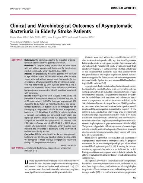 (PDF) Clinical and microbiological outcomes of asymptomatic bacteriuria ...