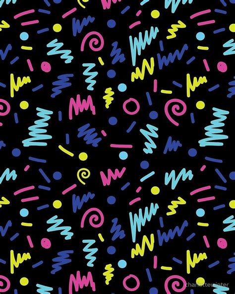 80 N @ p ^ [ | 90s pattern, Memphis design, Memphis design pattern