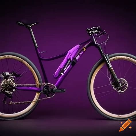Purple full suspension bike on Craiyon