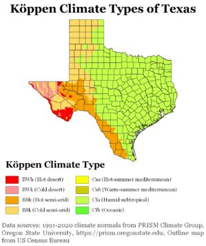 Climate of Texas Facts for Kids