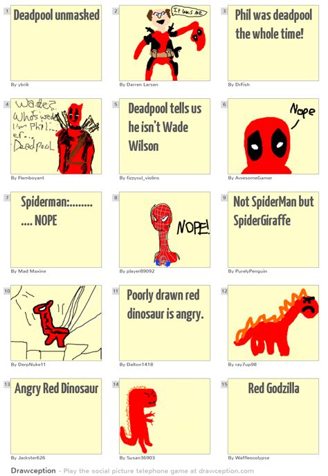 Deadpool unmasked - Drawception