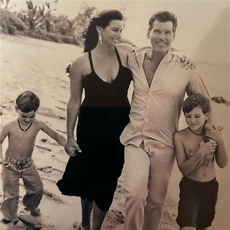 Pierce Brosnan and wife hit the beach with their model sons in family ...