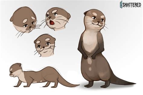 Image result for otter character | Animal drawings, Otters, Character